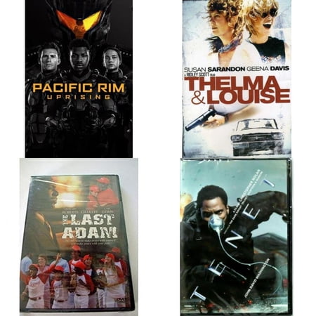 Assorted 4 Pack DVD Bundle: Pacific Rim Uprising, Thelma & Louise, The Last Adam, Tenet
