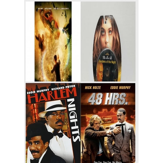 Assorted 4 Pack DVD Bundle: Push, Gardens of the Night, Harlem Nights, 48 HRS.