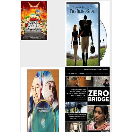 Assorted 4 Pack DVD Bundle: South Park: Bigger, Longer & Uncut, The Blind Side, Thompsons Last Run, Zero Bridge