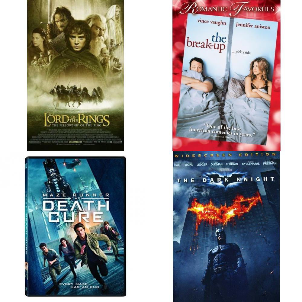 Assorted 4 Pack DVD Bundle: THE LORD OF THE RINGS: THE RETURN MOVIE, The  Break-Up, Maze Runner: The Death Cure, The Dark Knight 