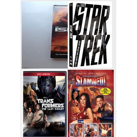 Assorted 4 Pack DVD Bundle: The Island, Star Trek, Transformers: The Last Knight, Slammed!