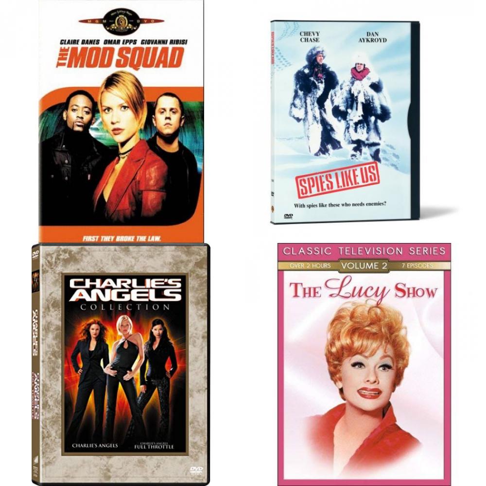 Assorted 4 Pack DVD Bundle: The Mod Squad, Spies Like Us, Charlies