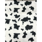 Assorted Anti Pill Fleece Fabric by The Yard or Roll (Cow Print)