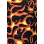 Assorted Anti Pill Fleece Fabric by The Yard or Roll (Flames)
