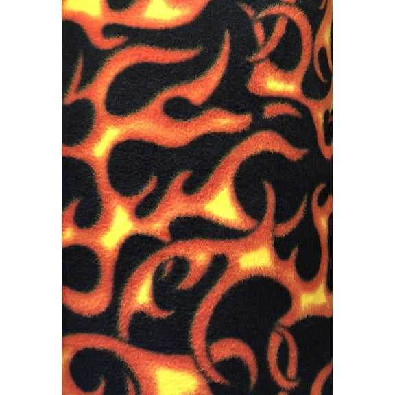 Assorted Anti Pill Fleece Fabric by The Yard or Roll (Flames)