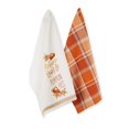 thumbnail image 1 of Orange Assorted Autumn Skies Pumpkin Pies Cotton Dishtowel (Set of 2) 18x28, 1 of 2