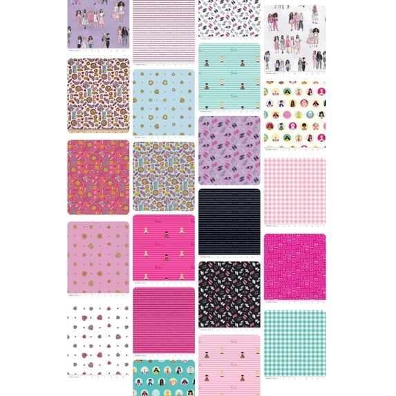 Assorted Barbie Fabric - 1 lb Scrap Bundle