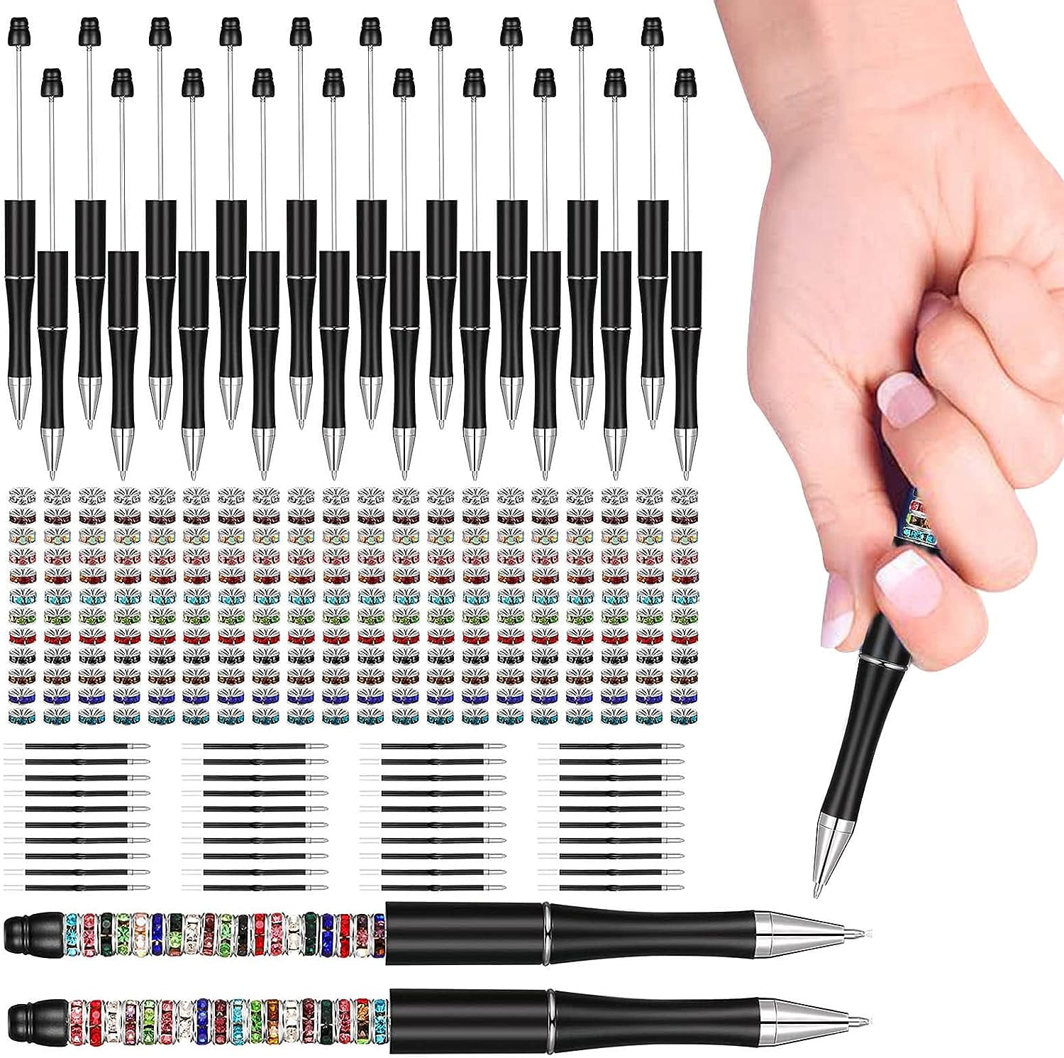 Assorted Bead Pens, Light And Smooth Beadable Pen, Roller Bead Pen