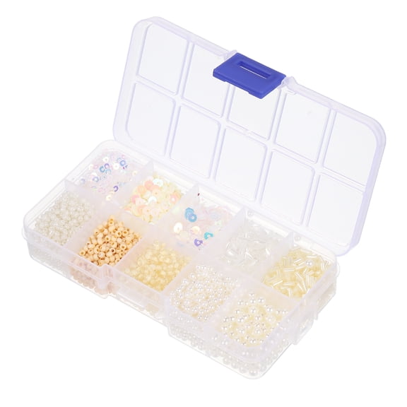 Assorted Beads Sequins 10 Beige Styles for Jewelry Making Crafts Sewing