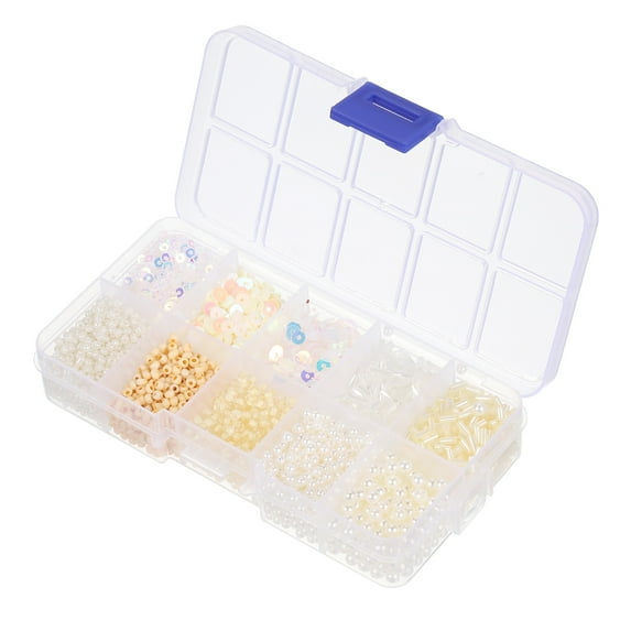 Assorted Beads Sequins 10 Beige Styles for Jewelry Making Crafts Sewing