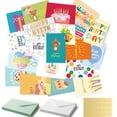 thumbnail image 1 of Birthday Cards Set with Envelopes & Stickers, 24 Design Creative Funny Printed, Assorted Happy Birthday Cards, 4" x 6" Greeting Card for Women Men, 1 of 7