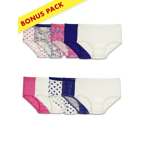 Assorted Briefs, 9+1 Holiday Bonus Pack (Little Girls & Big Girls)