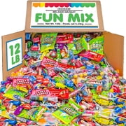 Assorted Bulk Candy Mix, 12 lb Bulk Individually Wrapped Candy Variety Pack for Piñatas, Goodie Bags, Candy Bowls, Party Favors & Events