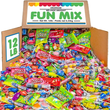 Assorted Bulk Candy Mix, 12 lb Bulk Individually Wrapped Candy Variety Pack for Piñatas, Goodie Bags, Candy Bowls, Party Favors & Events