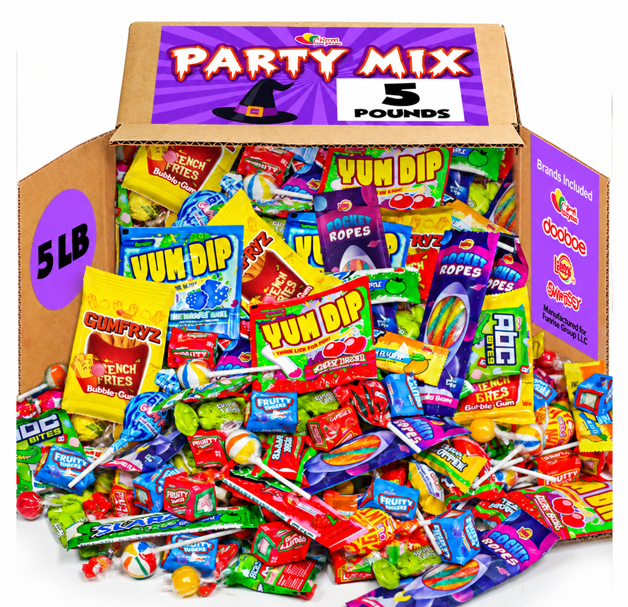 A Great Surprise Halloween Assorted Candy Mix, 5 lb Bulk Individually Wrapped Candy Variety Pack for Piatas, Goodie Bags, Candy Bowls, Party Favors & Events