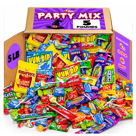 A Great Surprise Assorted Candy Mix, 5 lb Bulk Individually Wrapped Candy Variety Pack for Piñatas, Goodie Bags, Candy Bowls, Party Favors & Events