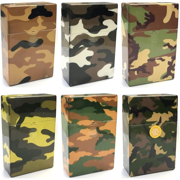 Assorted Camouflage  Crushproof Plastic Cigarette Case, , 3116C2 (4)