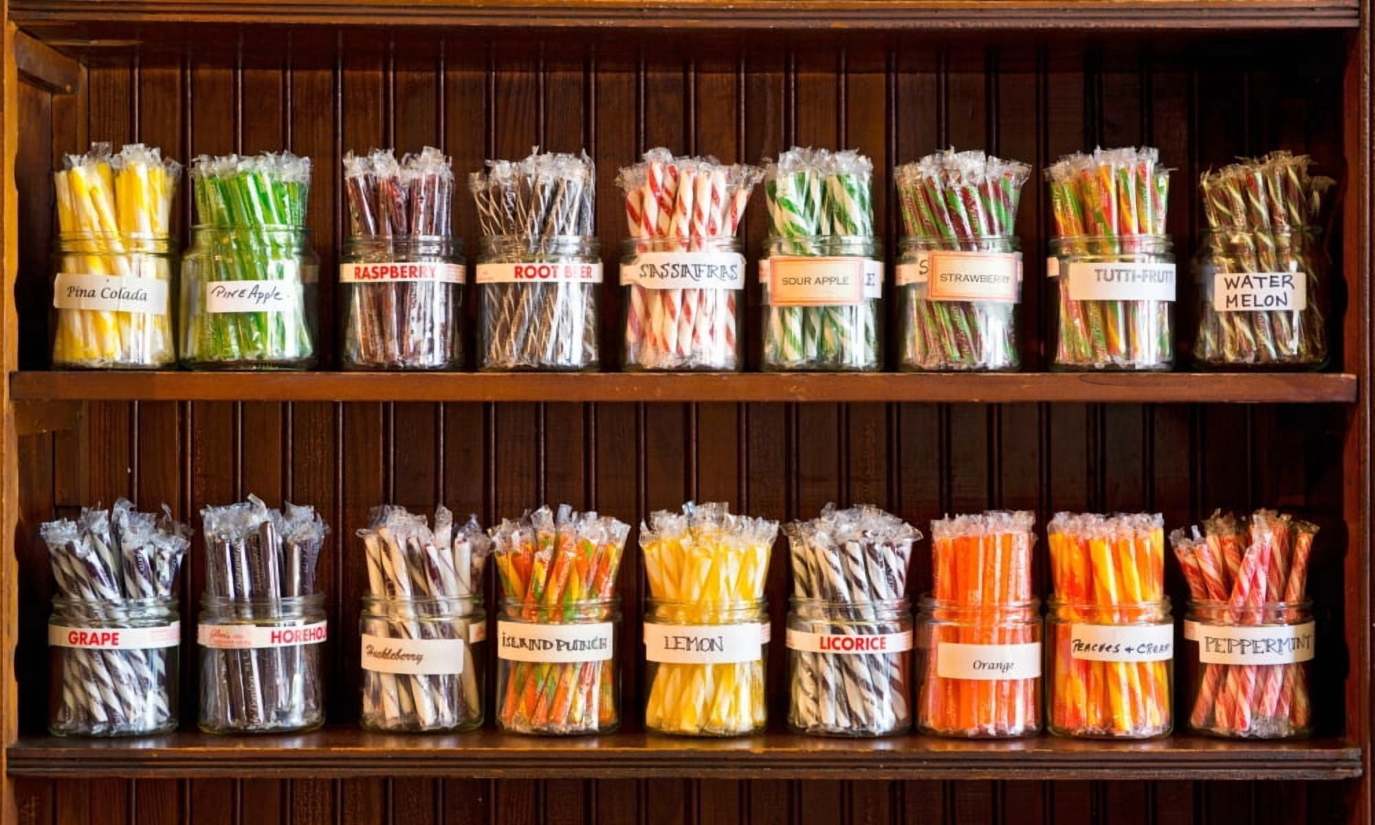 Assorted Candies in Jars Fort Steele British Columbia Canada Canvas Art - Panoramic Images (12 x 20)