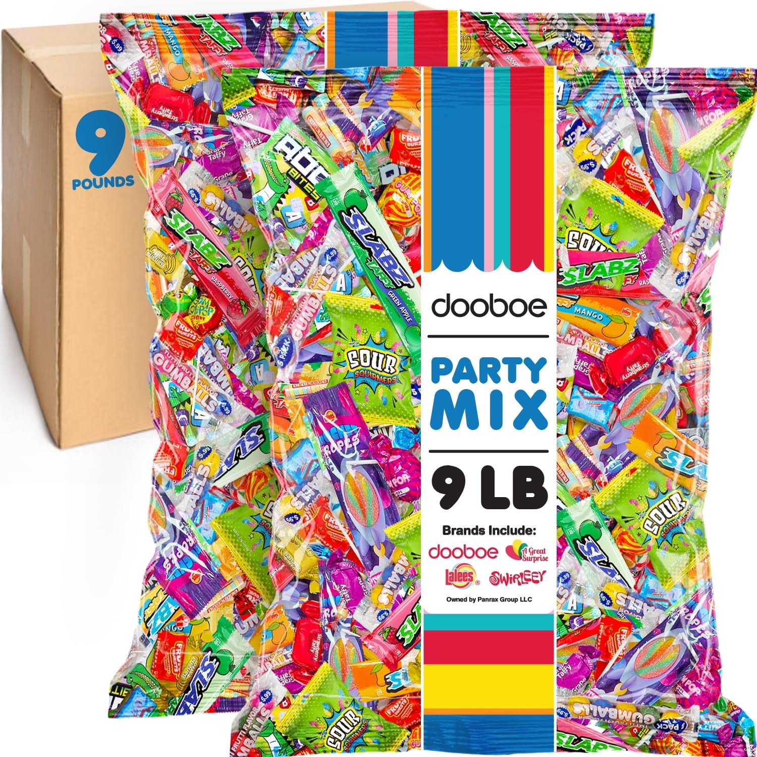Assorted Candy Bulk - 9 Pounds - Party Mix - Parade Variety Pack - Goodie Bag Assortment - Dooboe