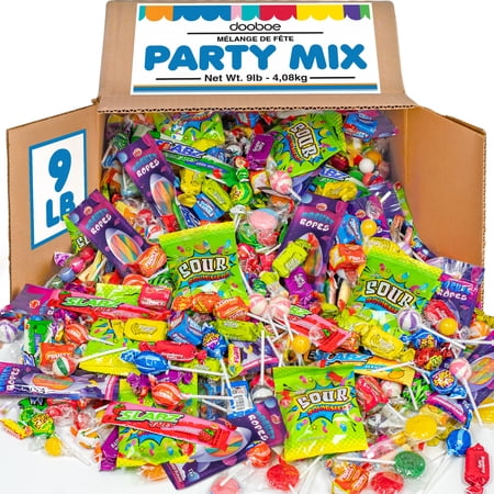 Dooboe Assorted Candy Mix, 9 lb Bulk Halloween Individually Wrapped Candy Variety Pack for Piñatas, Goodie Bags, Candy Bowls, Party Favors & Events