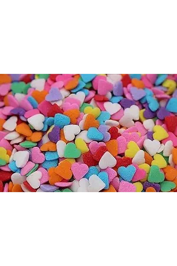 Assorted Candy Heart Sprinkles 8 Ounce For Ice Cream Or Cupcakes-Valentines Day Candy Treat-Wedding Cake Topping