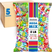 Dooboe Assorted Candy Mix, 5 lb Bulk Individually Wrapped Candy Variety Pack for Parades, Halloween, Piñatas, Goodie Bags, Candy Bowls & Party Favors