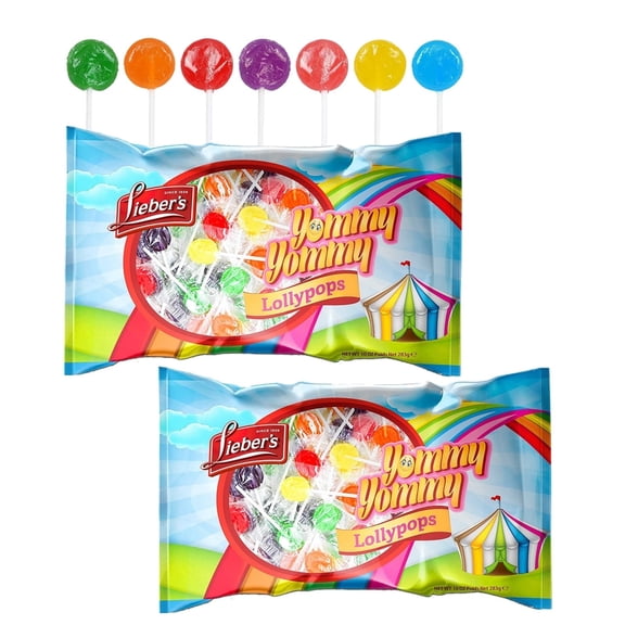 Assorted Candy Lollipops, Bulk Lolly Pops Individually Wrapped, Loli Suckers Party (Pack of 2)