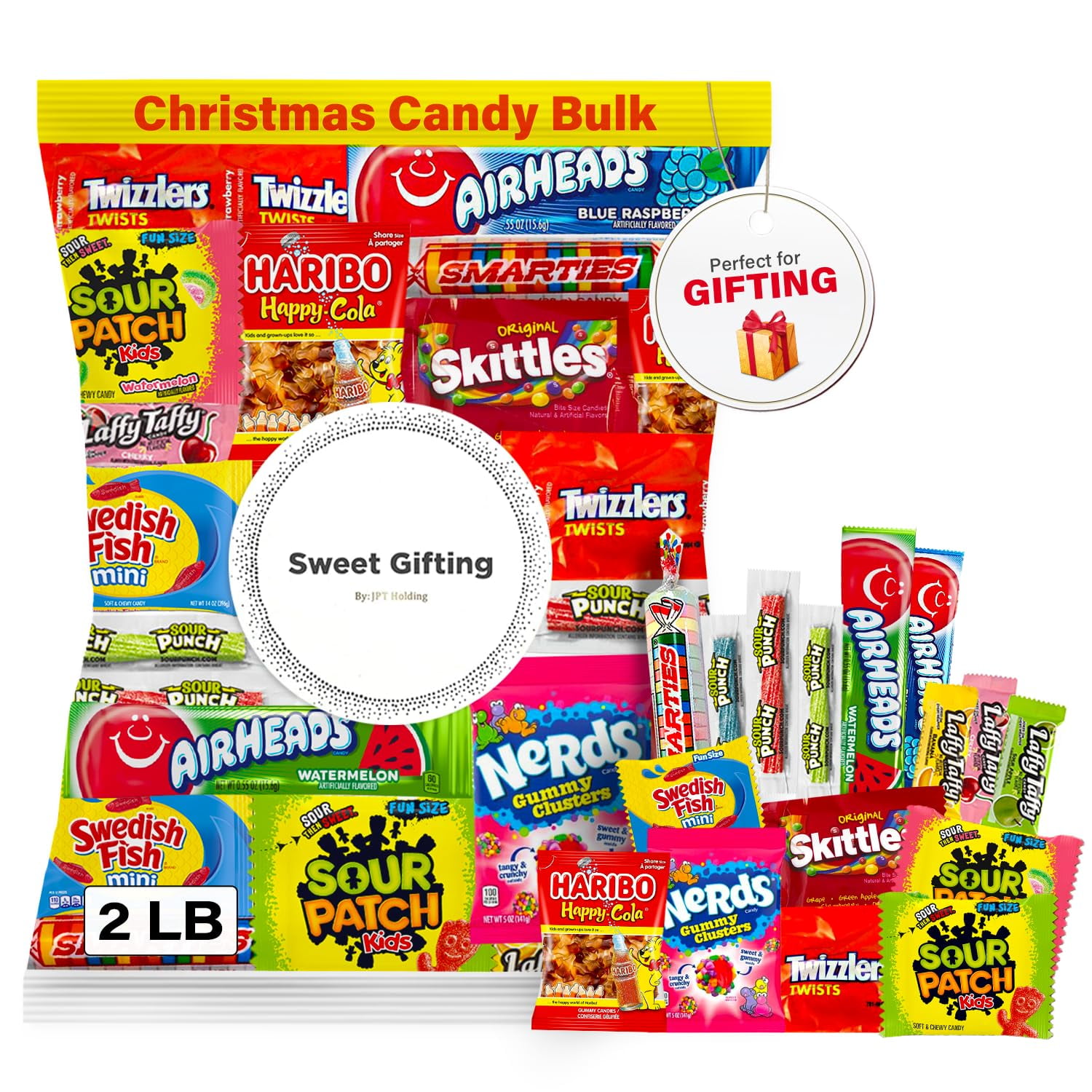 Assorted Candy Variety Pack - 2LB Mothers Day Bulk Candy Individually Wrapped - Candy Bags for Kids Birthday Party - Candy Bulk Assortment Pinata Stuffers - Mixed Candy Bags Party Favors