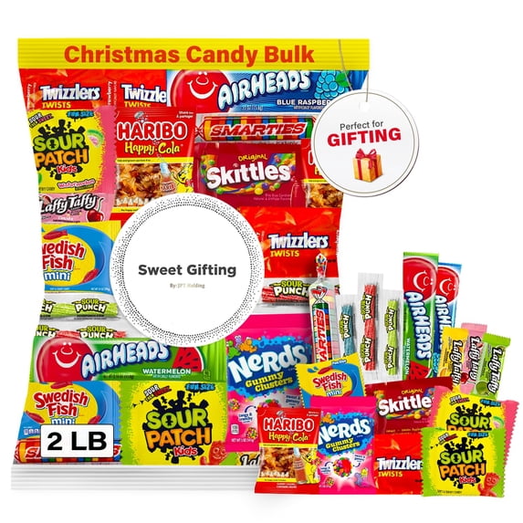 Assorted Candy Variety Pack - 2LB Mothers Day Bulk Candy Individually Wrapped - Candy Bags for Kids Birthday Party - Candy Bulk Assortment Pinata Stuffers - Mixed Candy Bags Party Favors