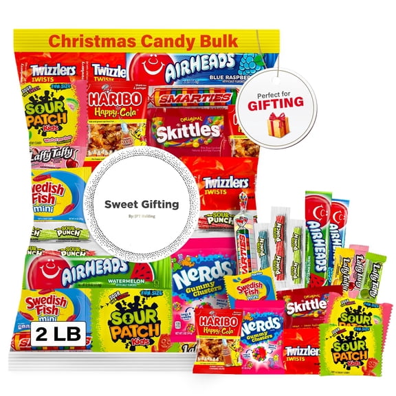 Assorted Candy Variety Pack - 2LB Mothers Day Bulk Candy Individually Wrapped - Candy Bags for Kids Birthday Party - Candy Bulk Assortment Pinata Stuffers - Mixed Candy Bags Party Favors