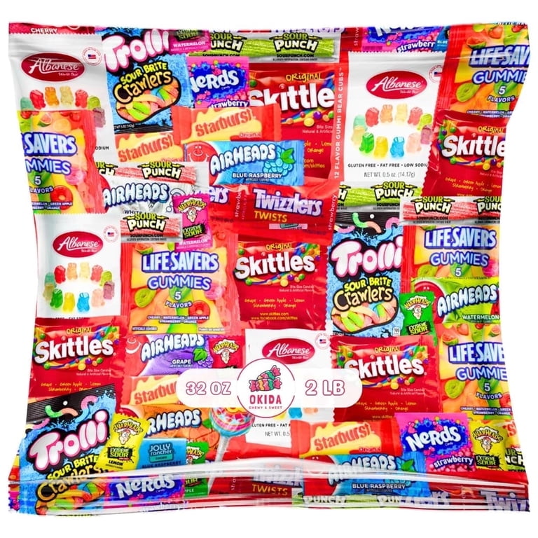 Okida Assorted Candy Variety Pack, 32 Ounce, Individually Wrapped