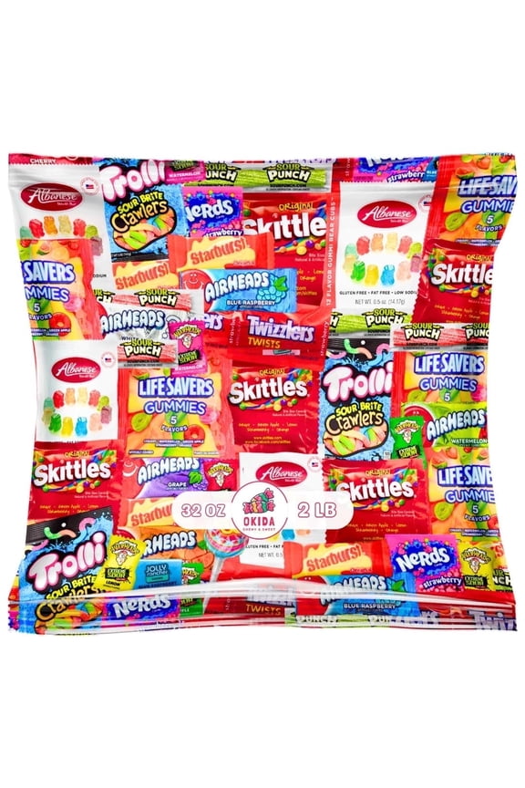 Assorted Candy Variety Pack - Individually Wrapped Party Candy Assortment - Candy For Every Occasion! (32 Ounces)