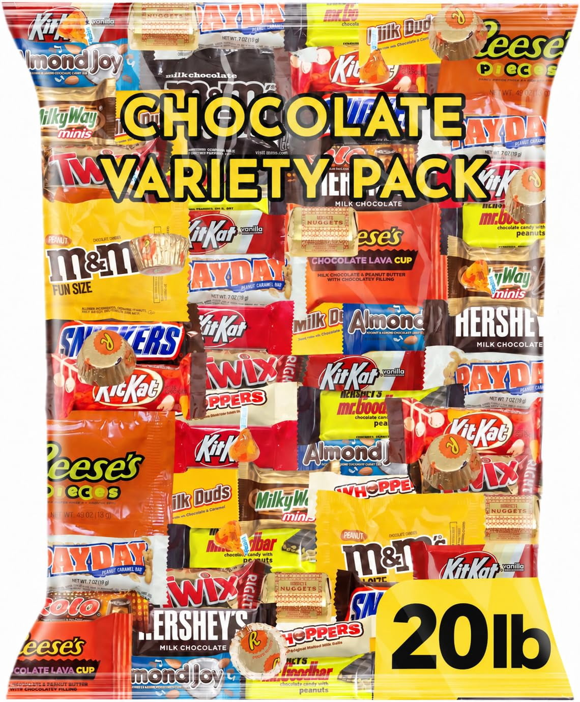 Halloween Chocolate Candy Variety Pack, 20 lb, 1000 Ct Assorted ...