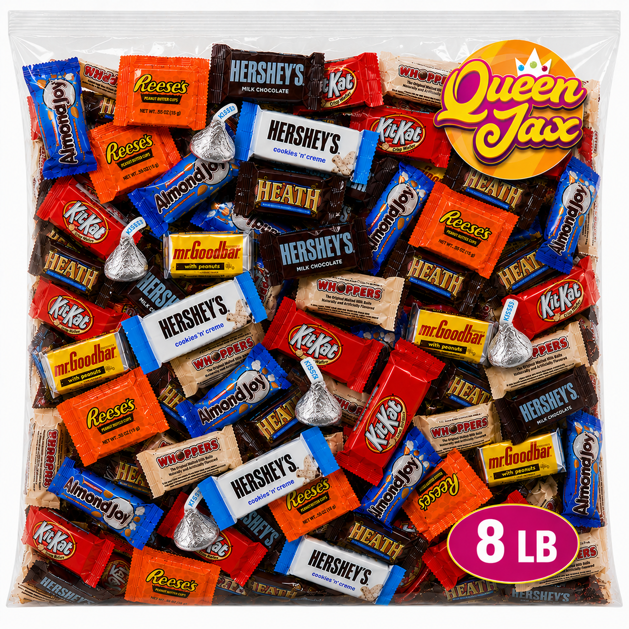Assorted Chocolate Candy Variety Pack - 8 Lb Bulk Candy Chocolate Mix - Chocolate Candy Bulk - Hershey Chocolate - Bulk Individually Wrapped Chocolate