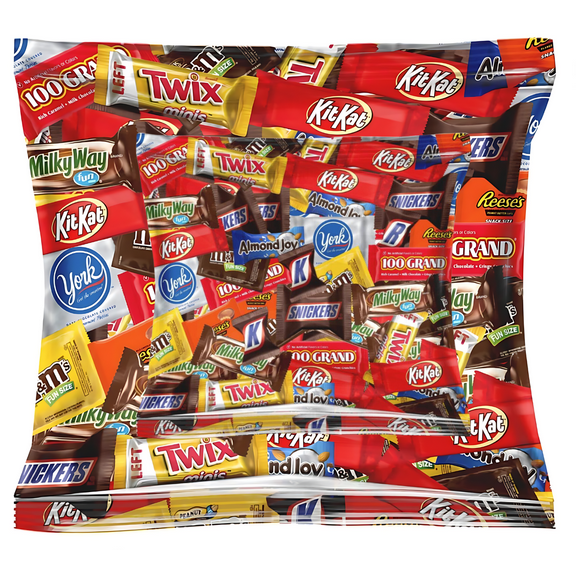 Assorted Chocolate Variety Pack (5 LB)  - Individually Wrapped Party Chocolates for Halloween, Birthdays, and Christmas