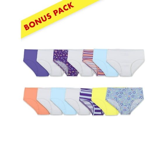 Assorted Color Hipsters, 12+2 Bonus Pack (Little Girls & Big Girls)