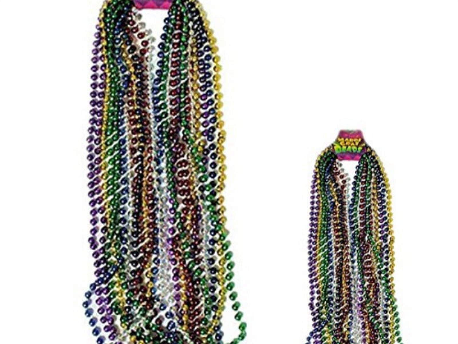 Assorted Color Mardi Gras Throw Beads package of 24