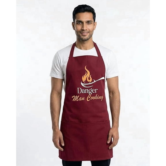 Assorted Color & Print Kitchen Apron - Oil-Resistant Fabric Texture, Adjustable Chef Apron for Cooking & Grilling