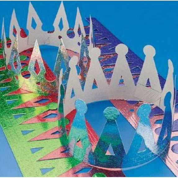 Assorted Color Prism Crowns - Party Wear - 12 Pieces