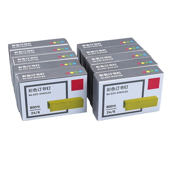 Assorted Color Staple 12 Gauge Metal Fasteners For Document Paper Organization