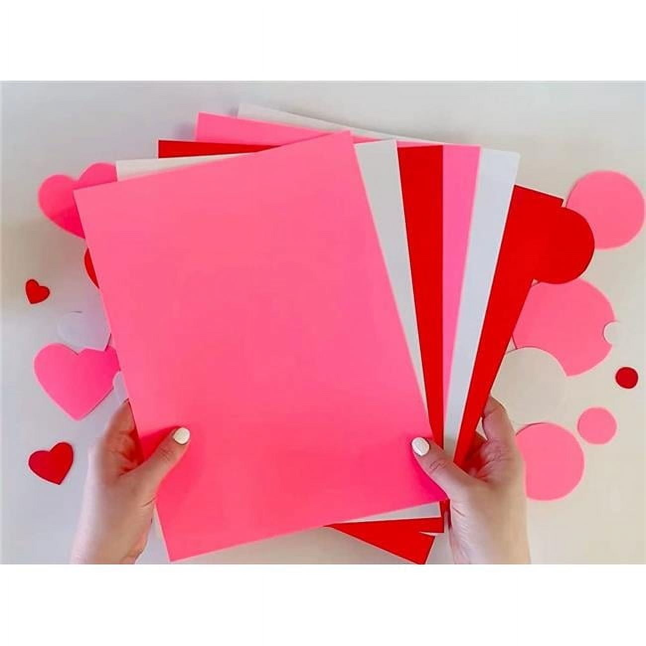 Assorted Color Valentine Construction Paper, Pack of 3