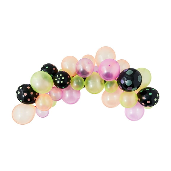 Assorted Color and Blacklight-Reactive Latex Balloon Garland Kit, 36 Pieces, by Way To Celebrate
