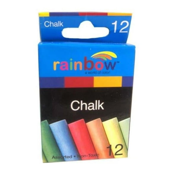 Assorted Colored Chalks - 12 Count - Case of 48