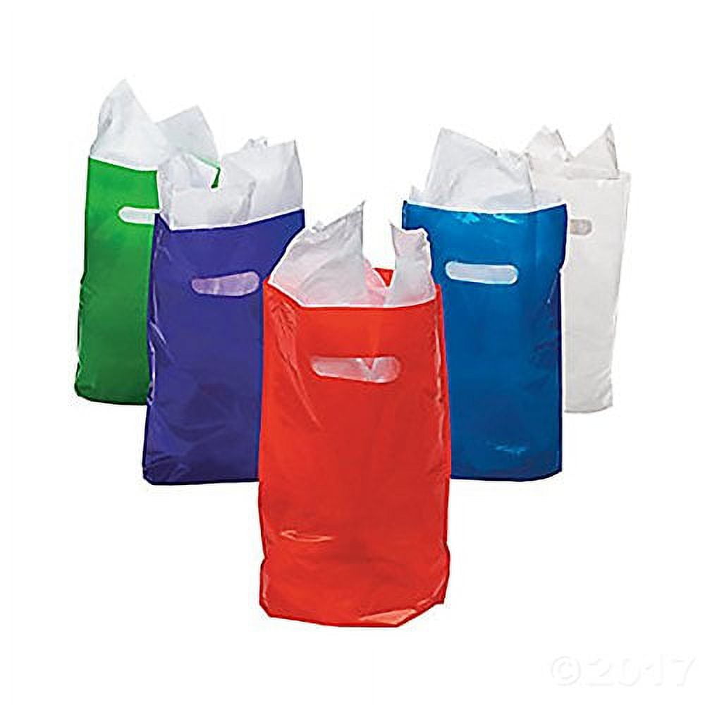  Fun Express Assorted Colored Plastic Bags (50 pc) : Toys & Games
