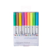 Craft Express 18 Pack Assorted Sublimation Markers , Dual Tip, Permanent Ink Pens
