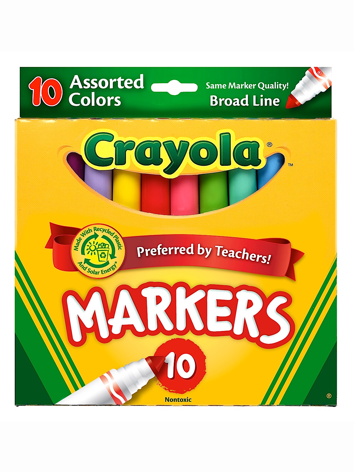 Assorted Colors Marker Sets Broad, Box Of 10 (Pack Of 6)