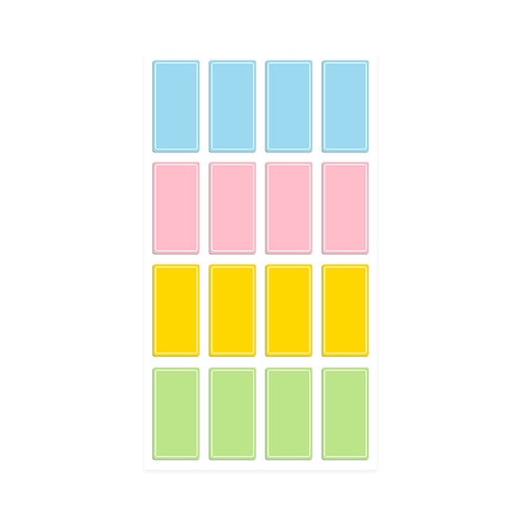 Assorted Colors Waterproof Oil-Proof Removable Labels for Water Bottles Supplies Home Office Organization Multicolor