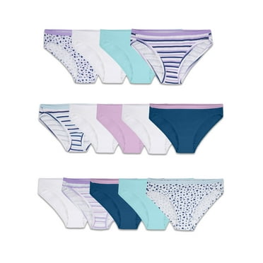 Assorted Cotton Bikini Underwear, 14 Pack (Little Girl & Big Girl)
