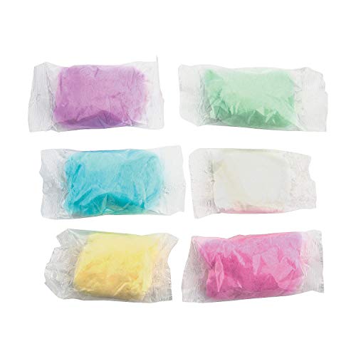 Assorted Cotton Candy Bags Bulk Set of 24 Individually Wrapped Favor