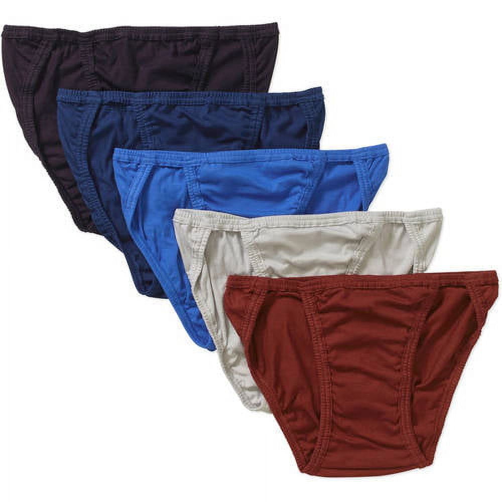Men's assorted cotton string bikini, 5 pack - assorted color may